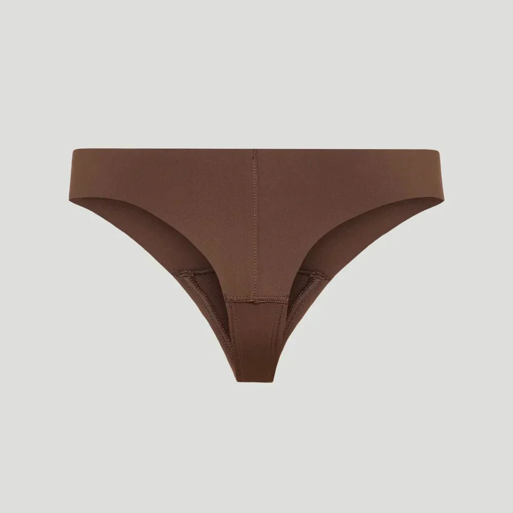 Mid-waisted thong brown (Set of 3)
