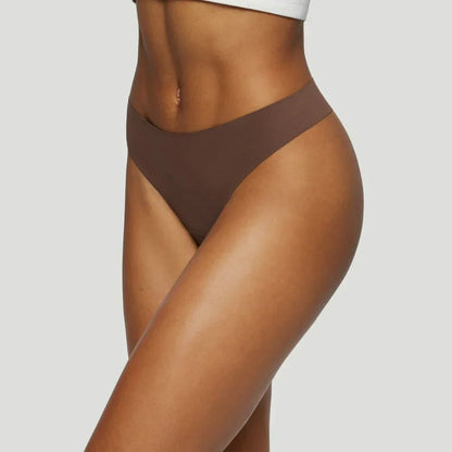 Mid-waisted thong brown (Set of 3)
