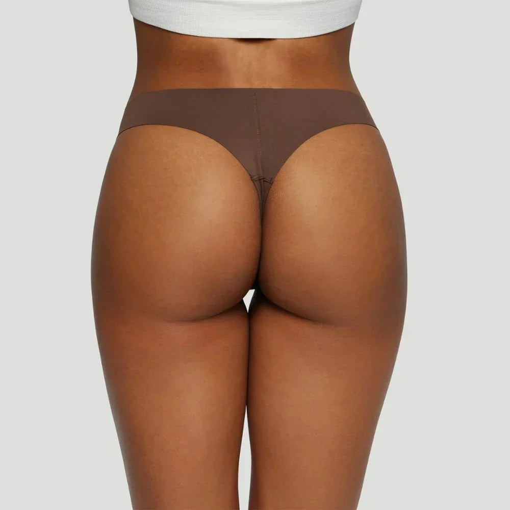 Mid-waisted thong brown (Set of 3)