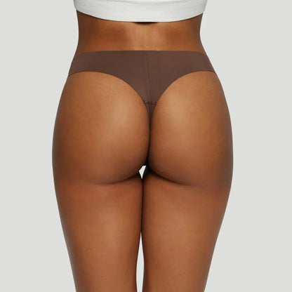 Mid-waisted thong brown (Set of 3)