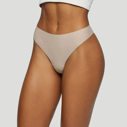 Mid-waisted thong nude (Set of 3)