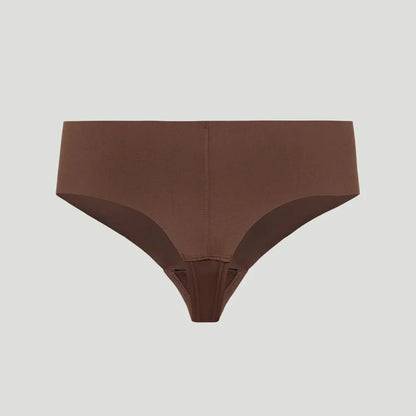 High-waisted thong brown (Set of 3)