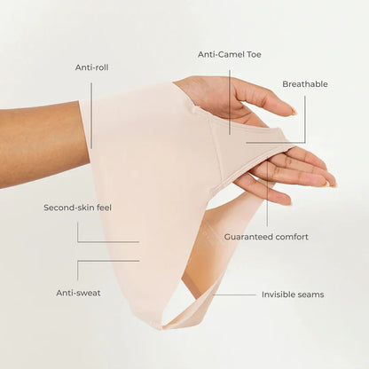 High-waisted thong black (Set of 3)